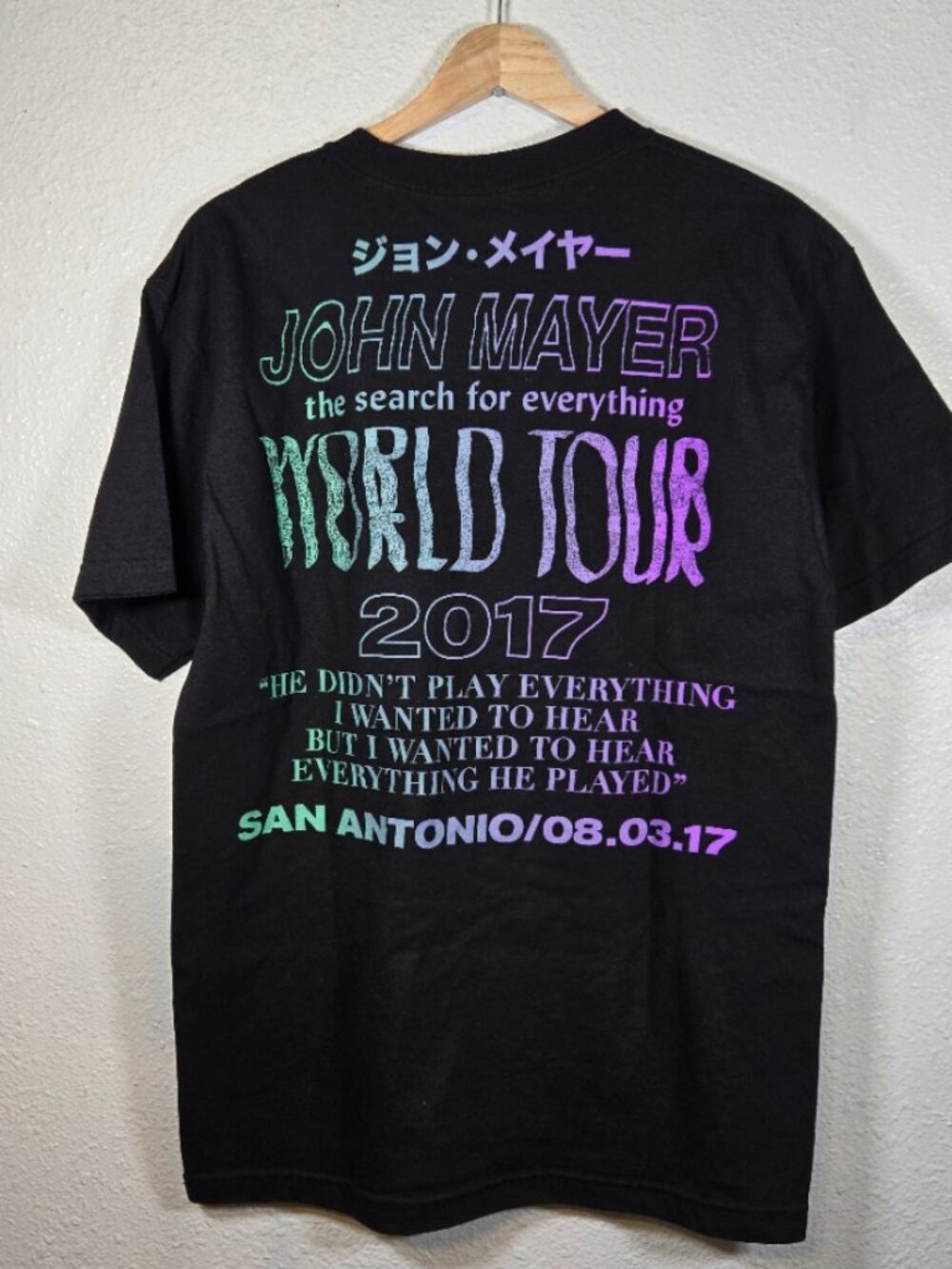 John Mayer's "The Search for Everything" World Tour in 2017